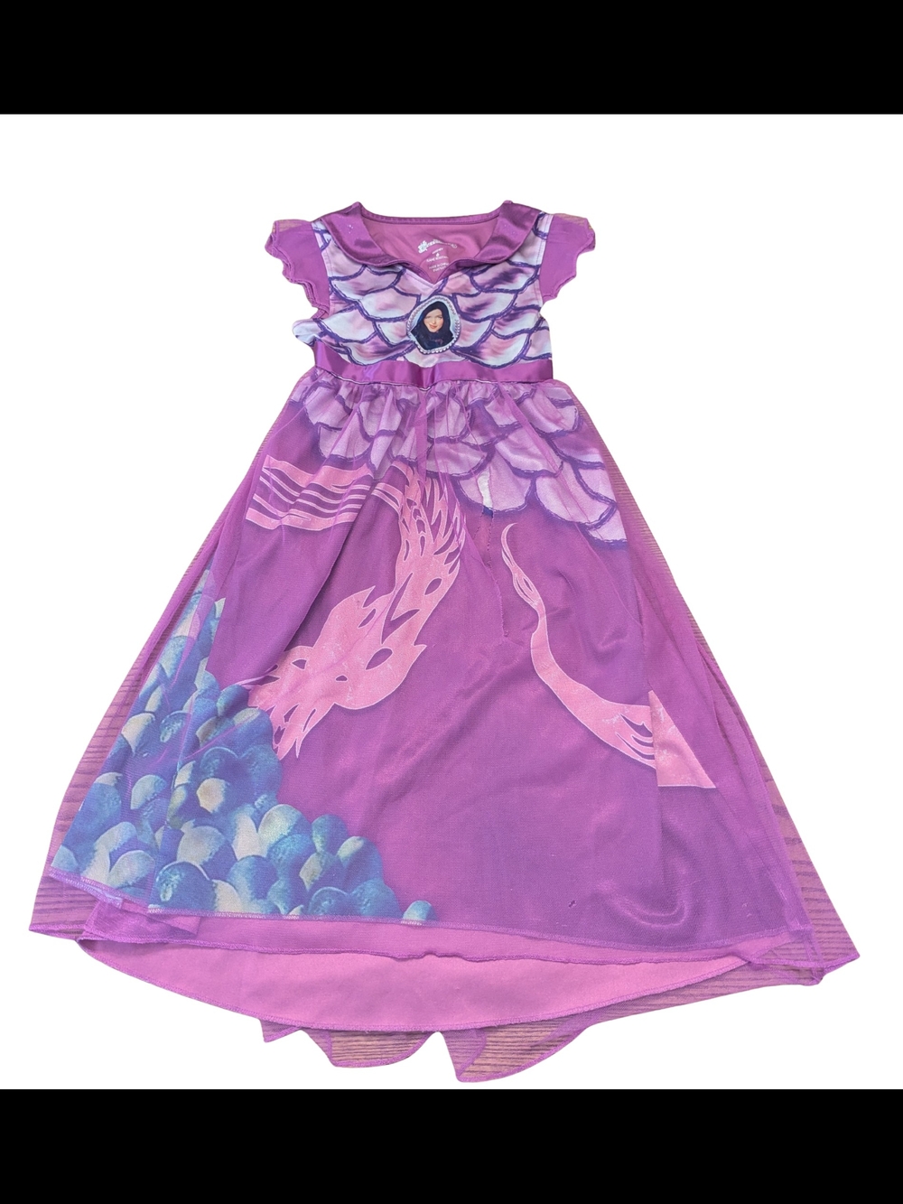 GUC Disney Descendants 3 Mal Girls 6 Purple Tulle Nightgown Dress